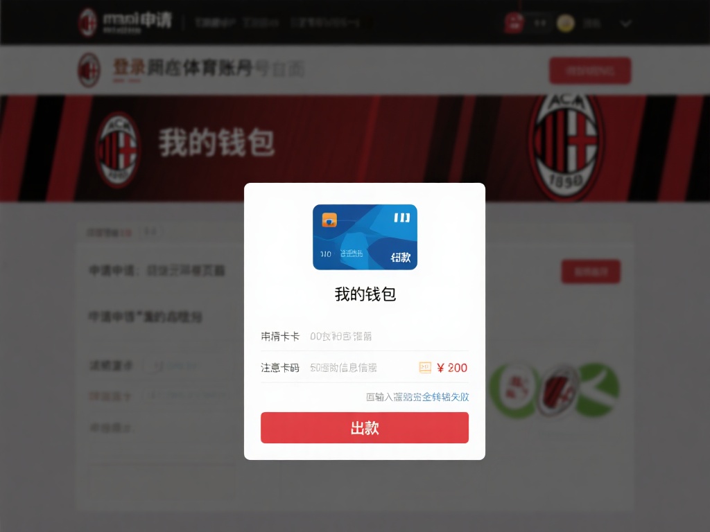 提交申请：登录米兰体育账户后，进入“我的钱包”页面